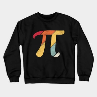 Pi Day Retro Symbol (Sunset) Crewneck Sweatshirt